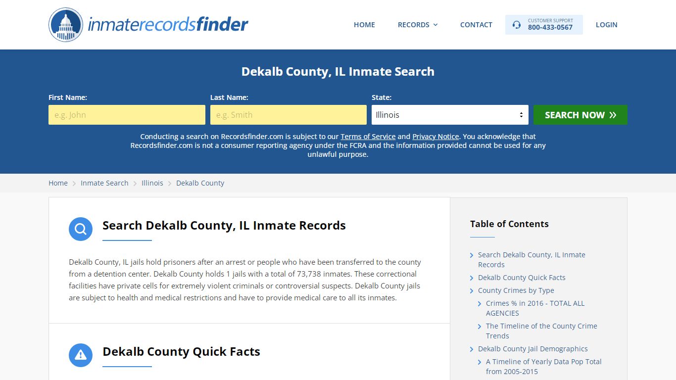 Dekalb County, IL Inmate Search - RecordsFinder
